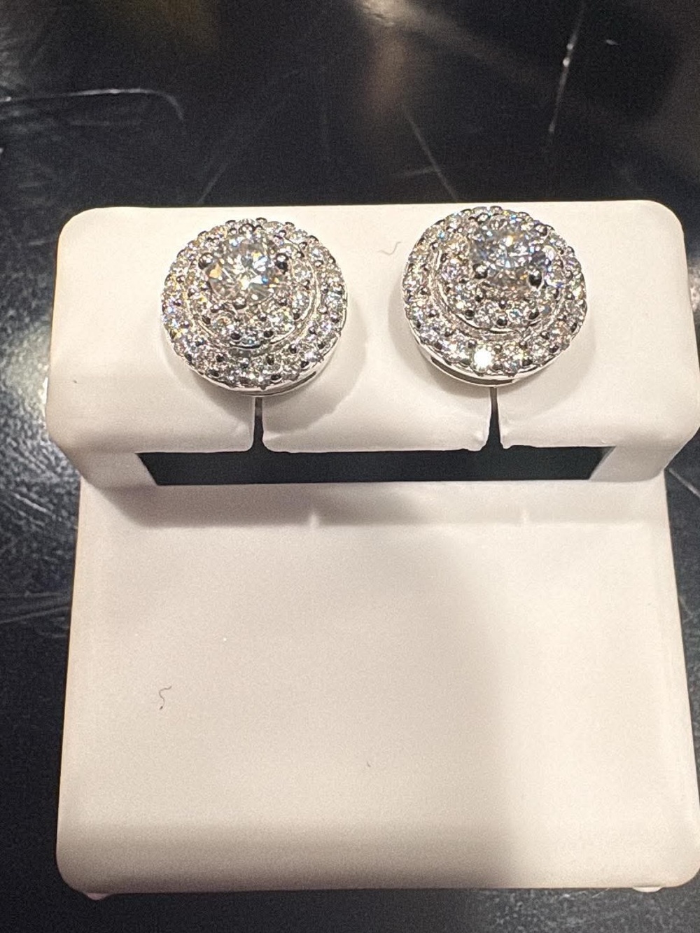 925 moissanite stud earrings- screwbacks
